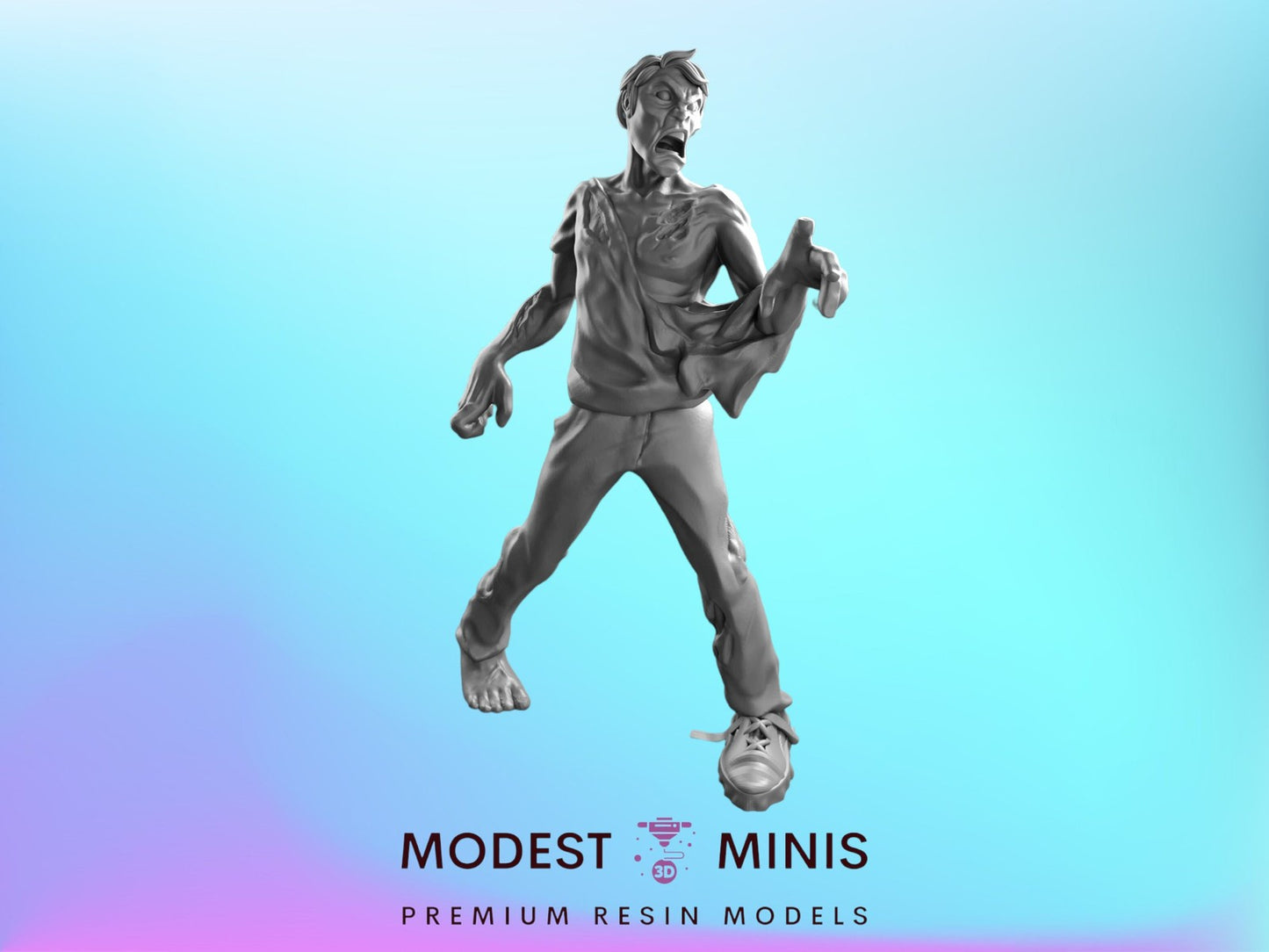 Zombie Walker 1 | 28mm - 100mm Scale Resin Mini | Zombicide | Vaultz