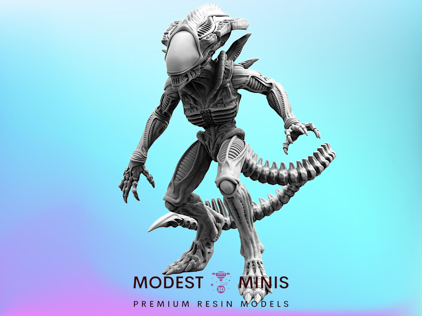 Xeno Praetorian I - 32mm Scale Alien Miniature | RPG | Sci fi | AvP | Role Playing | DnD | Papsikel
