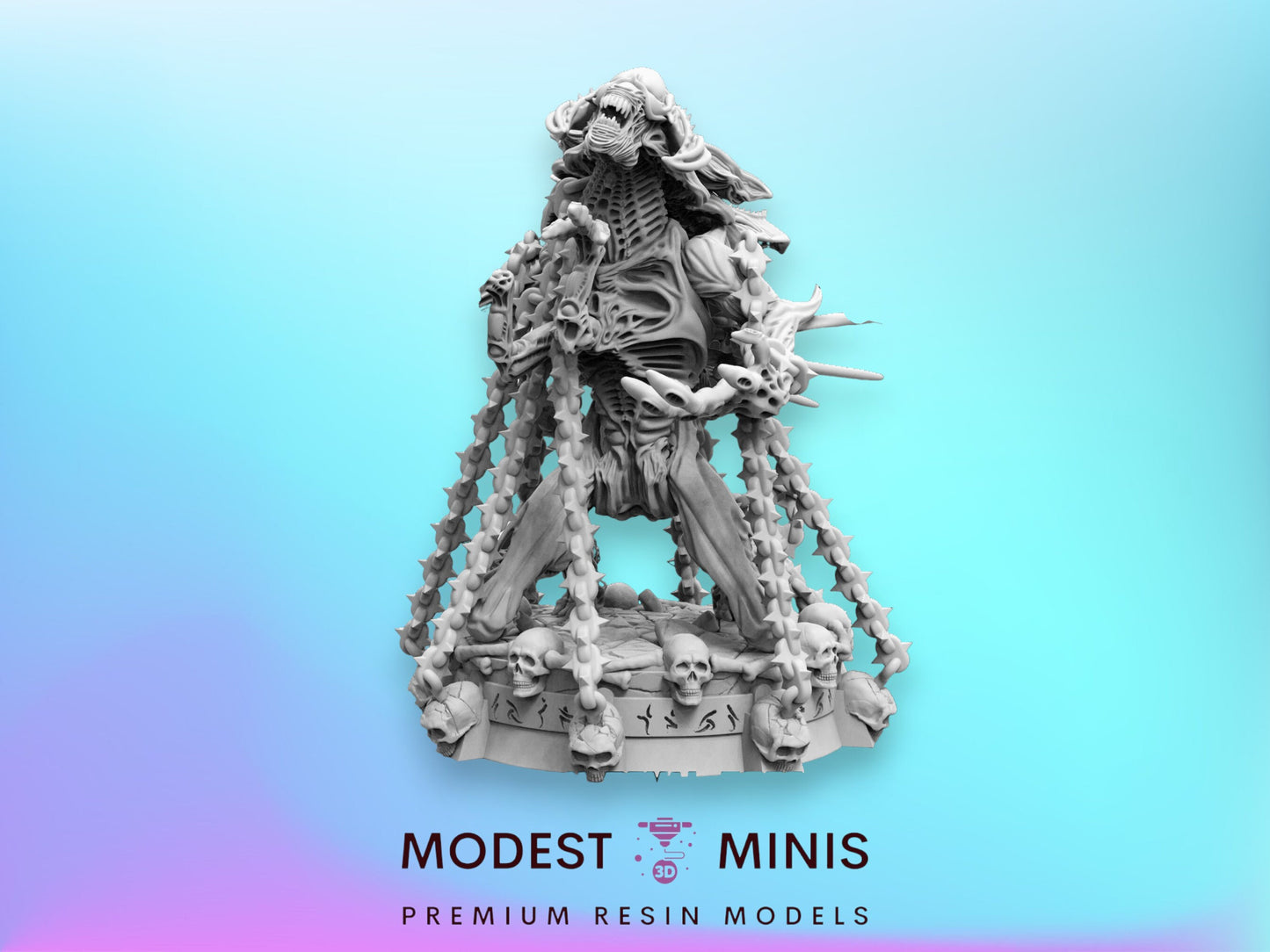 Captured Royal Brood King - 32mm Scale Alien Miniature | RPG | Sci fi | Cyberpunk | Role Playing | DnD | Papsikel
