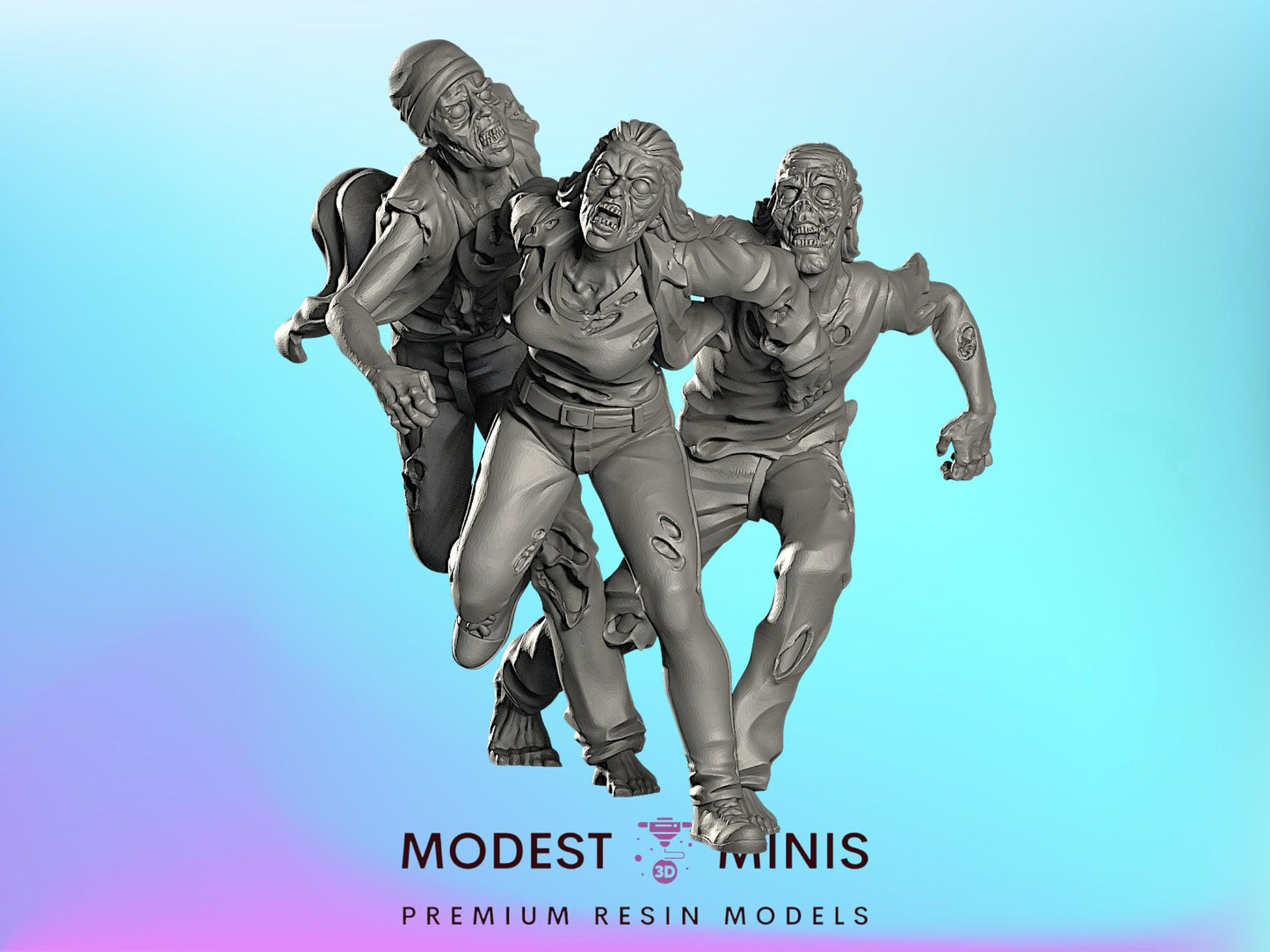 Zombie Horde Runners - 28mm 30mm 32mm - Zombie Horde | Wasteland | Zombicide | Walking Dead