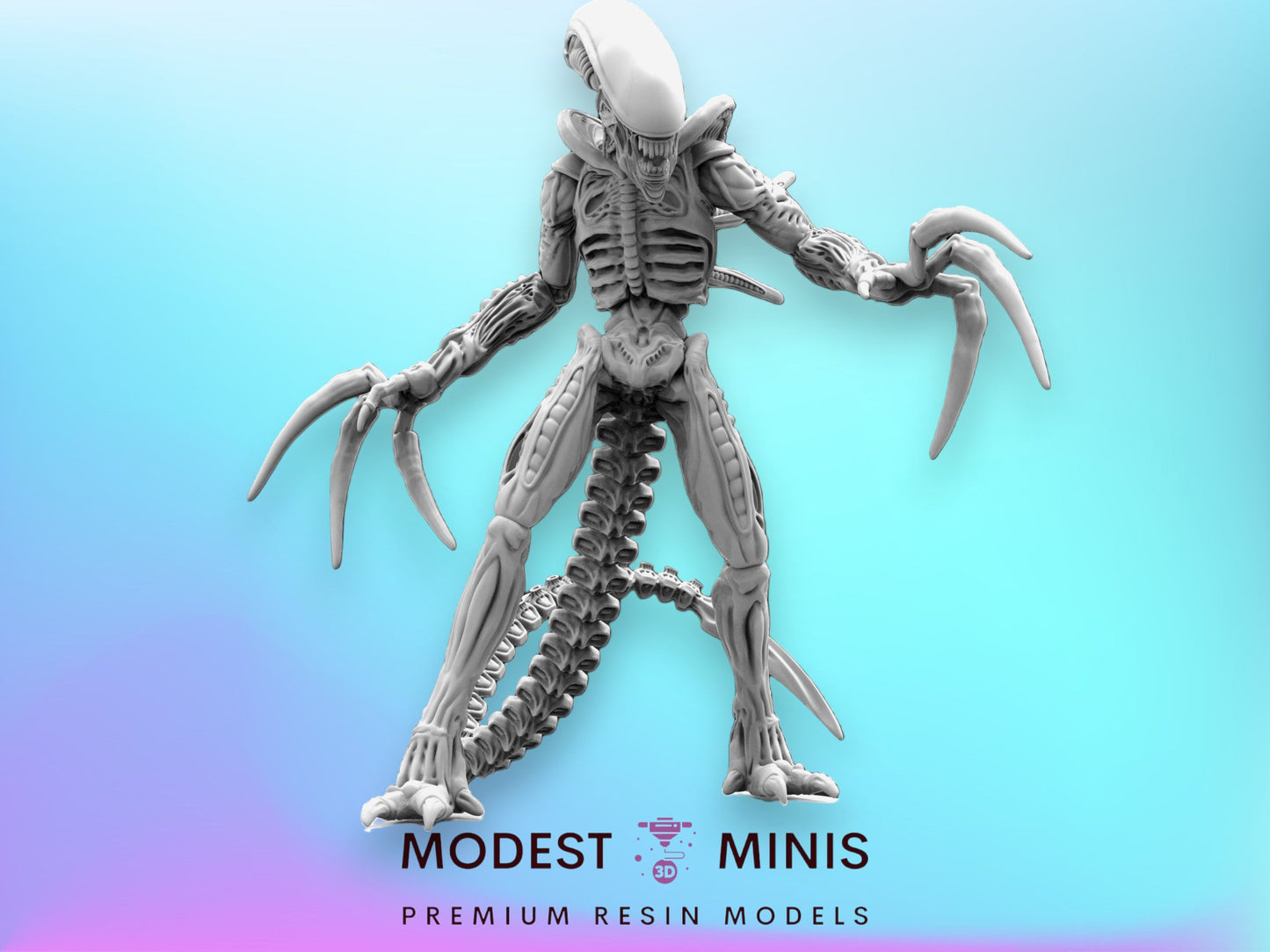 Xeno Razor Claw B - 32mm Scale Alien Miniature | RPG | Sci fi | Xeno | Role Playing | DnD | Papsikel
