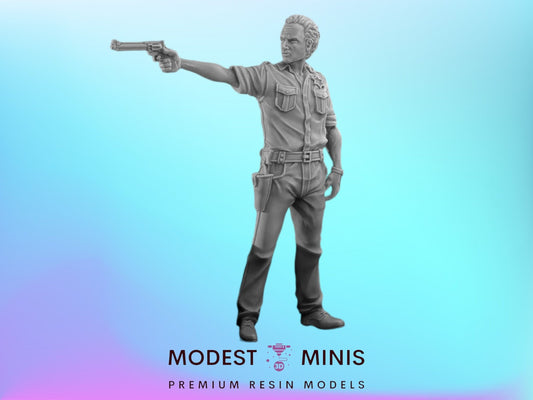 Survivor The Sherriff | 28mm - 100mm Scale Resin Mini | Zombicide | Vaultz