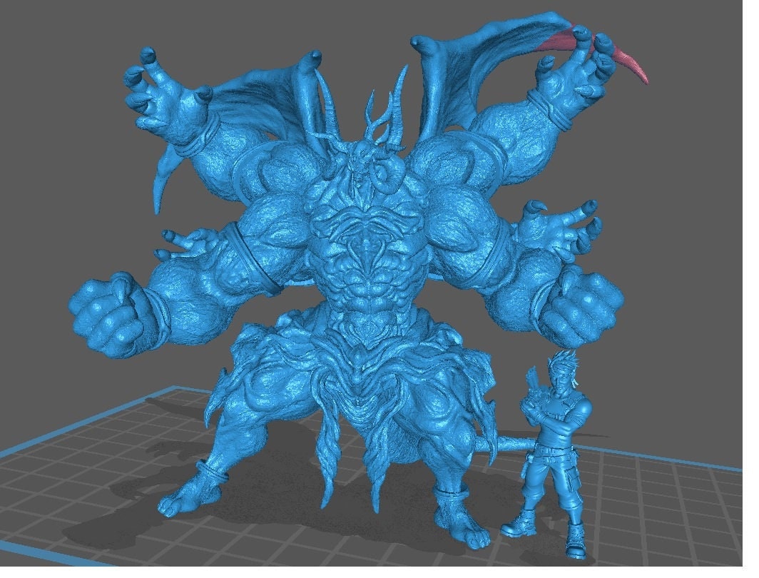 100mm Fiend - 32mm Scale DnD Miniature | Dungeons and Dragons | JRPG Mini - RN Estudio