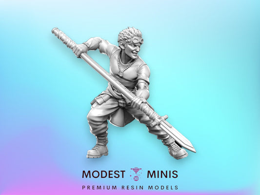 Gharr Spear Fighter - 32mm Scale DnD Miniature | Dungeons and Dragons | JRPG Mini - RN Estudio