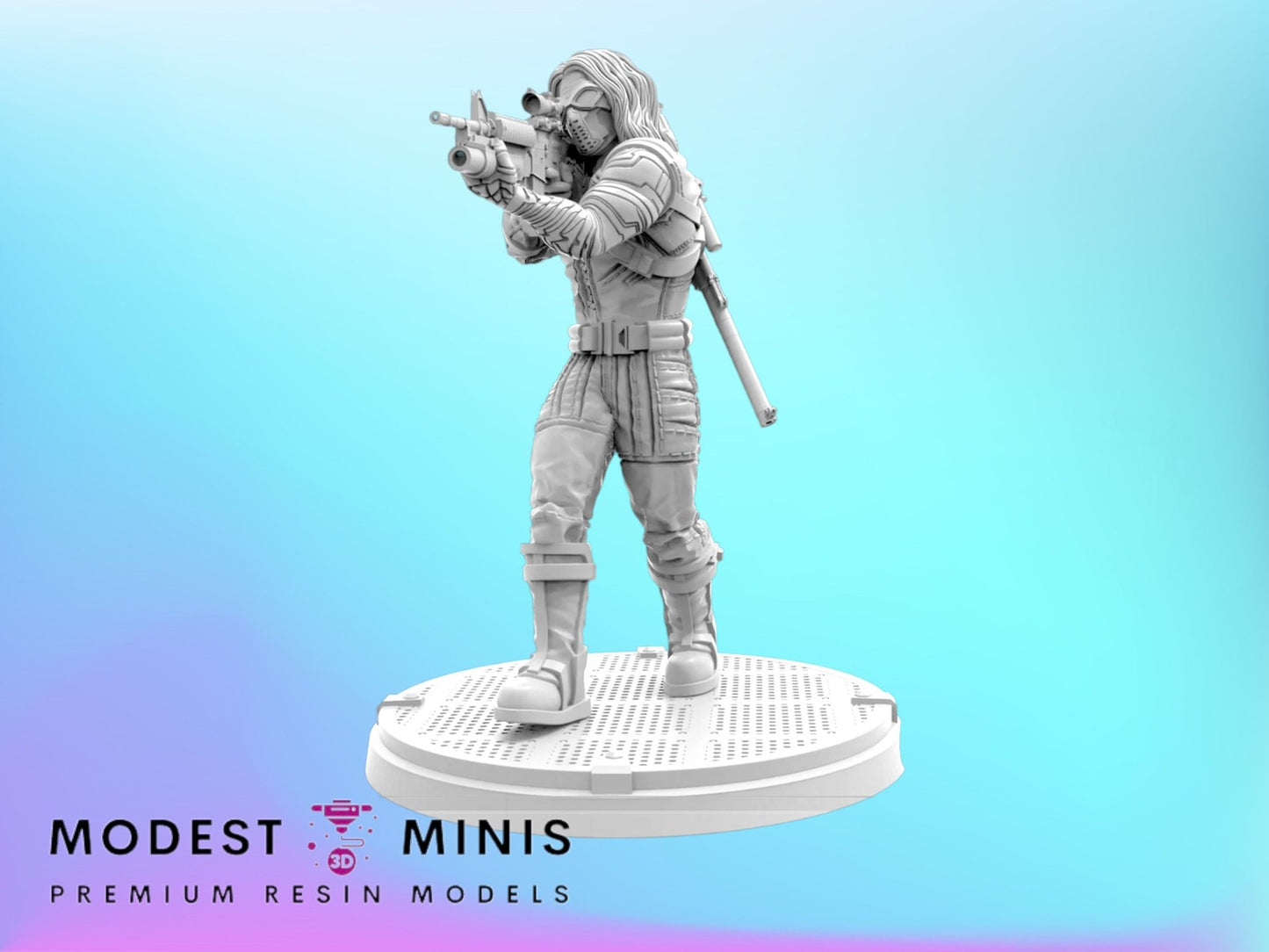 Winter Assassin C - 40mm  Miniature | Crisis Protocol Proxy | Trident