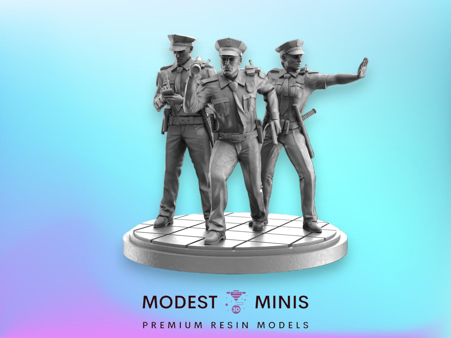 Police Goons Trio - 32mm - 40mm Mini | Crisis Protocol Proxy | C27