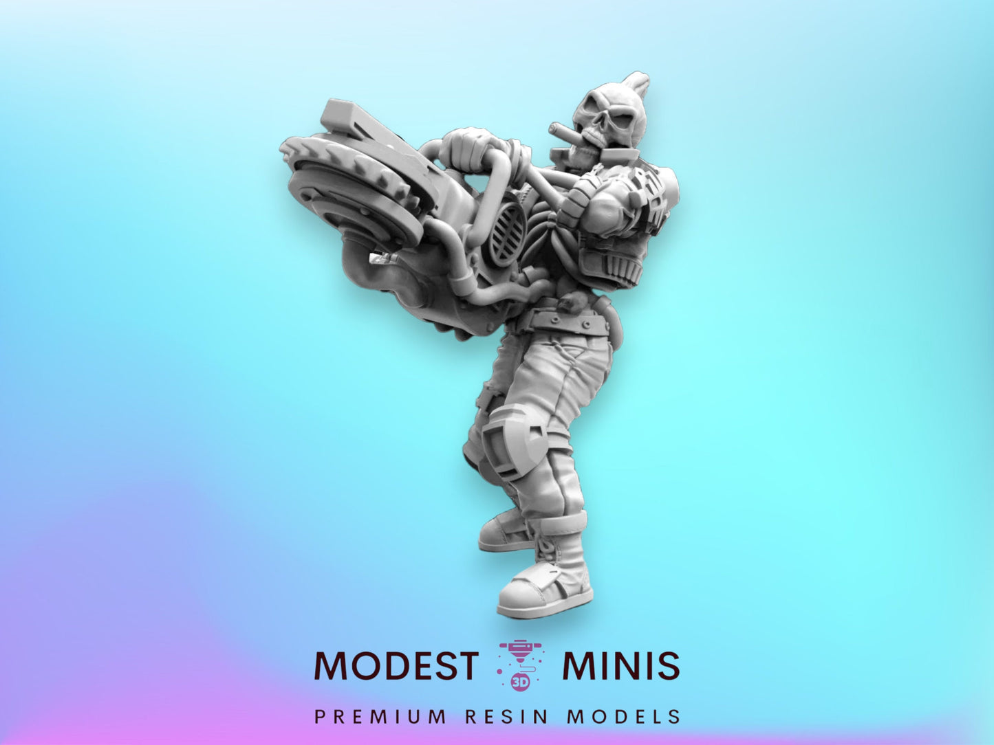 7pc Skelepunk Set - 32mm Scale Alien Miniature  | Batang City Cyberpunk | Papsikels