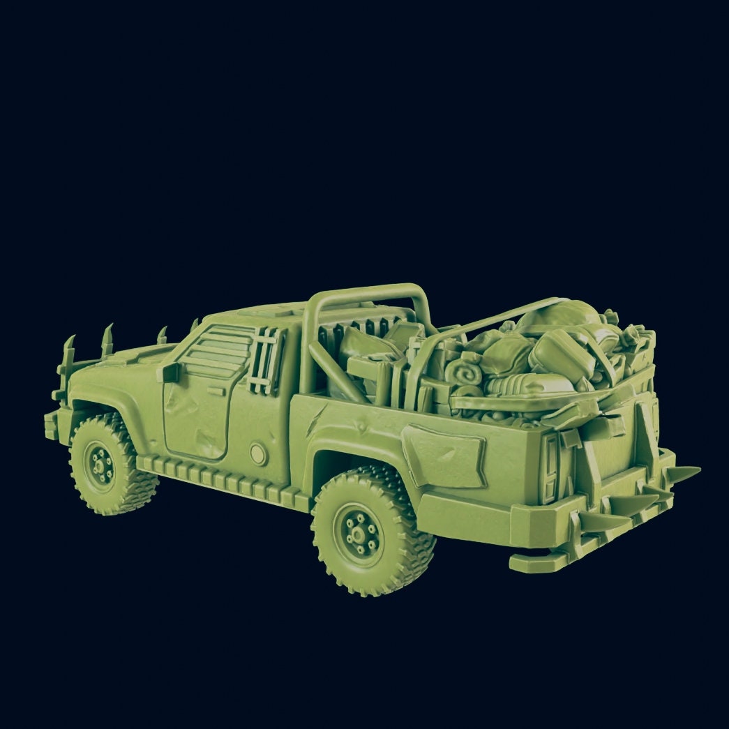 EC3D Badlands Truck | 28mm - 54mm Scale | Survivor Terrain | Fantasy Scatter | Sci Fi Terrain | EC3D Badlands