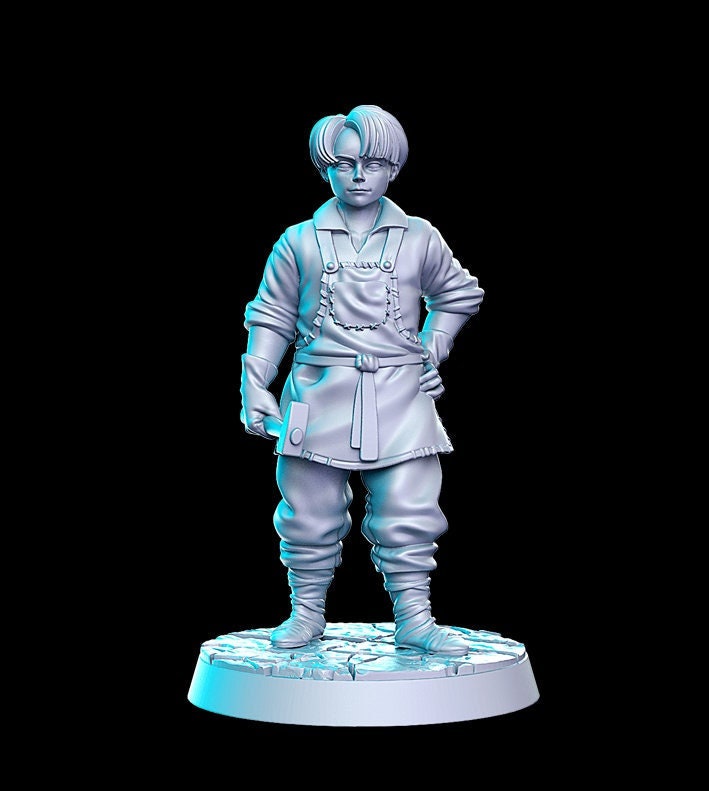 Villager NPC Dan apprentice - 32mm Scale DnD Miniature | Dungeons and Dragons | JRPG Mini - RN Estudio