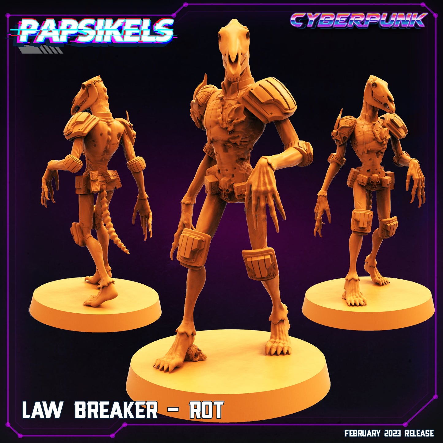 4pc Law Breakers Set - 32mm Scale Alien Miniature  | Batang City | Papsikels