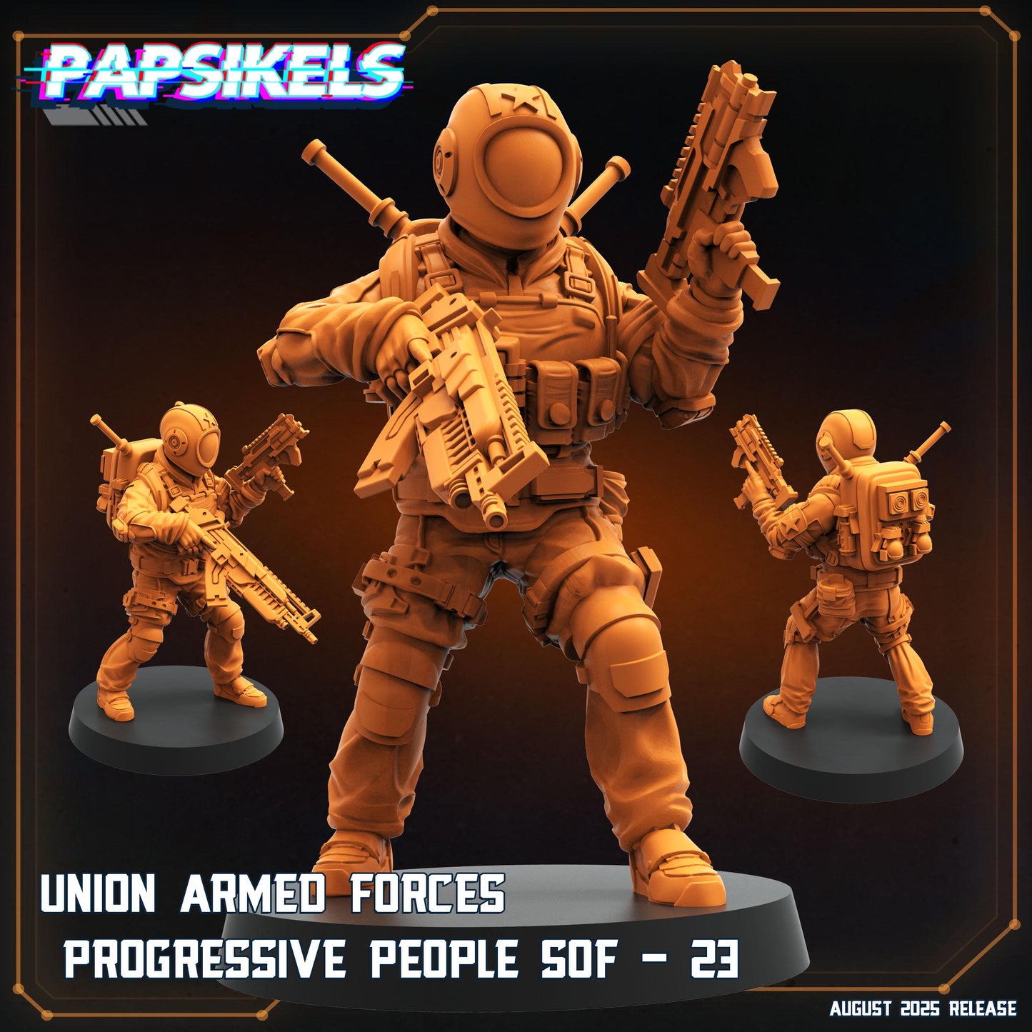 Progressive Peoples 21-24 - 32mm Scale Alien Miniature | RPG | Sci fi | Role Playing | DnD | Papsikel