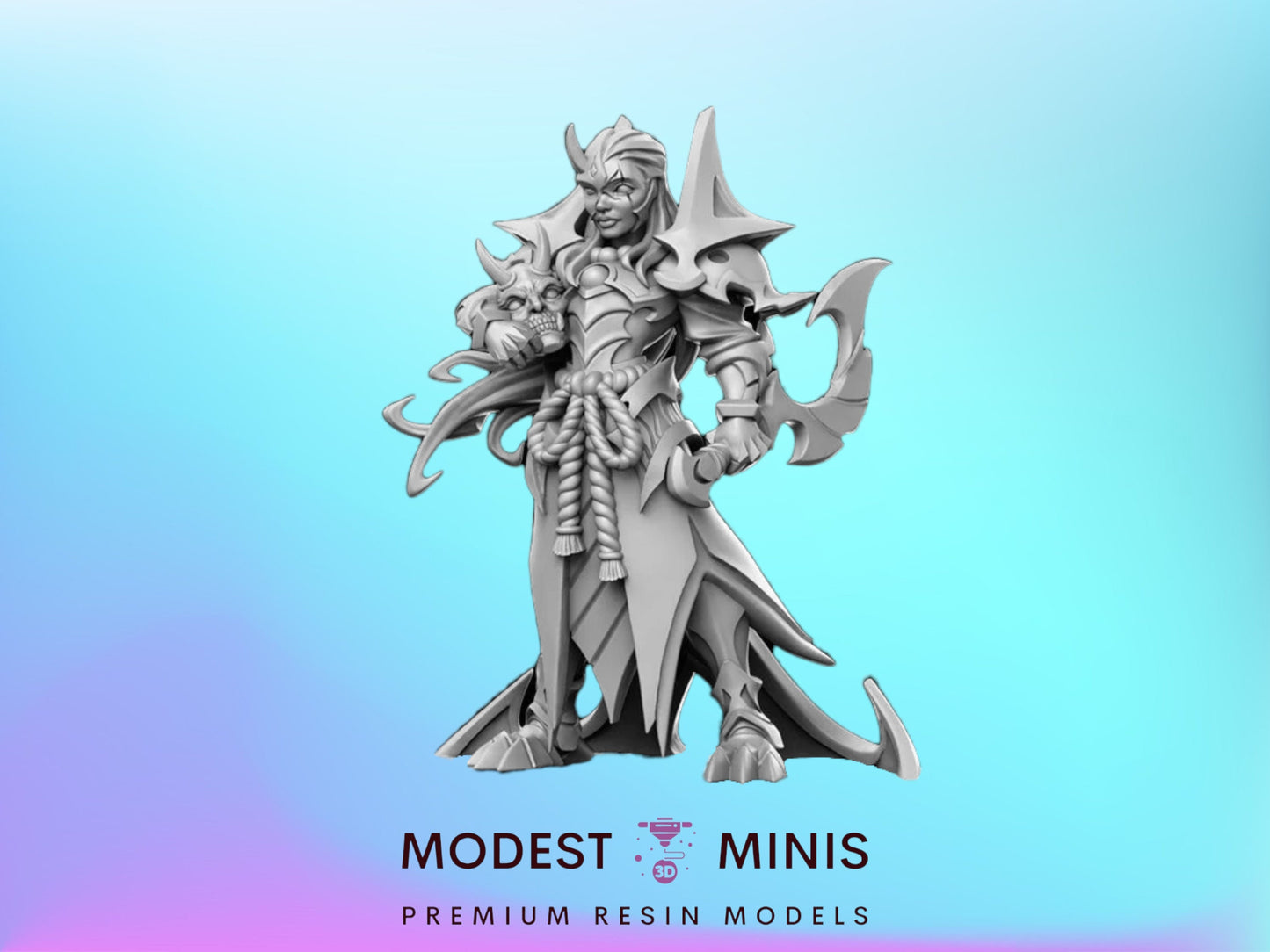 Oni Warrior Demon - 32mm Scale DnD Miniature | Dungeons and Dragons | JRPG Mini - RN Estudio