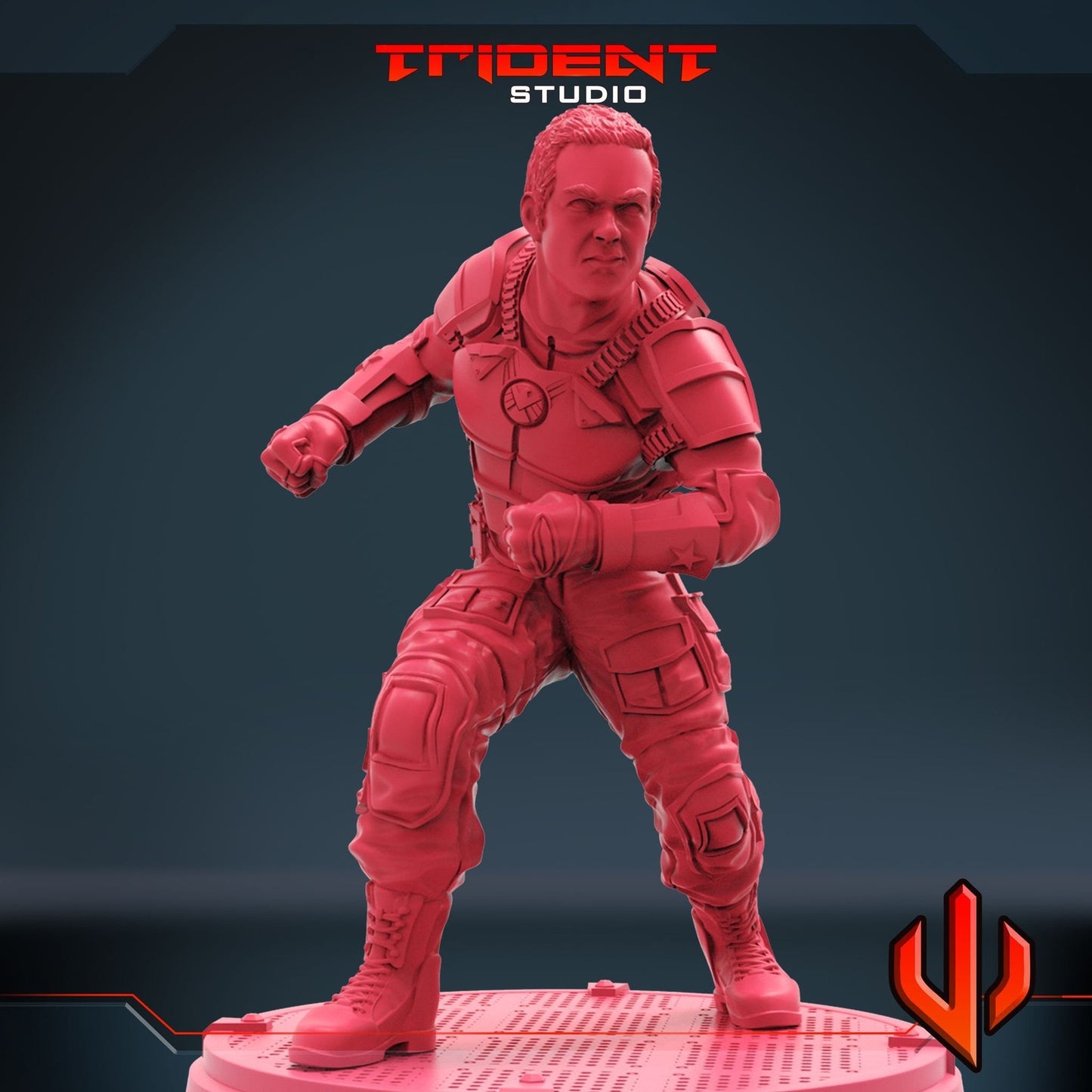 Jeff A - 40mm  Miniature | Crisis Protocol Proxy | Trident