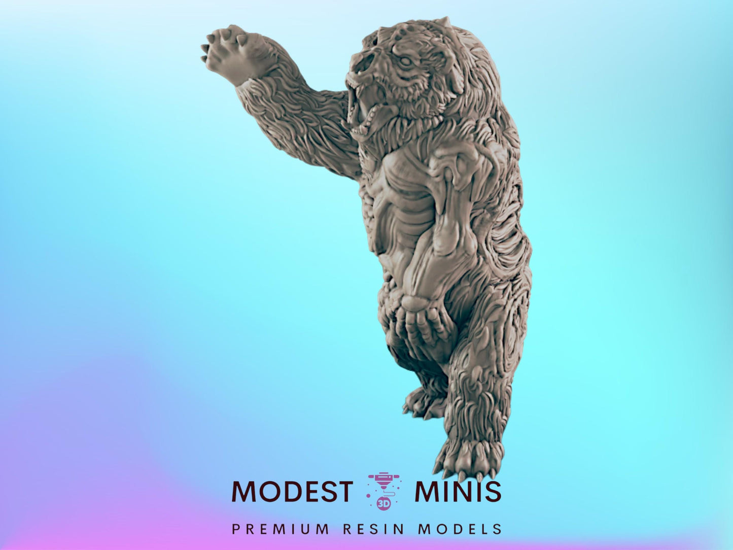 Undead Bear  | 25mm - 100mm Scale | DnD | EC3D Fantasy Mini | Beasts and Baddies