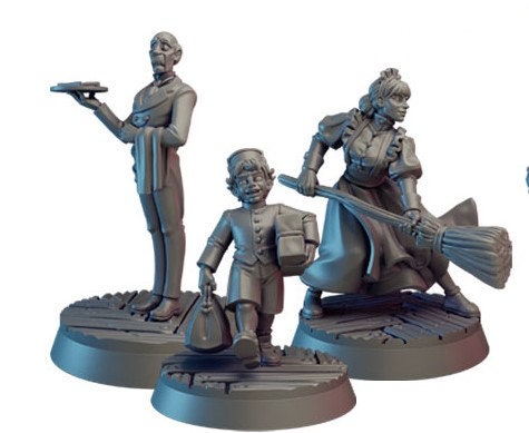 The Hotel Staff | 28mm - 75mm Scale | DnD Frostgrave Mini | Vae Victis Fantasy