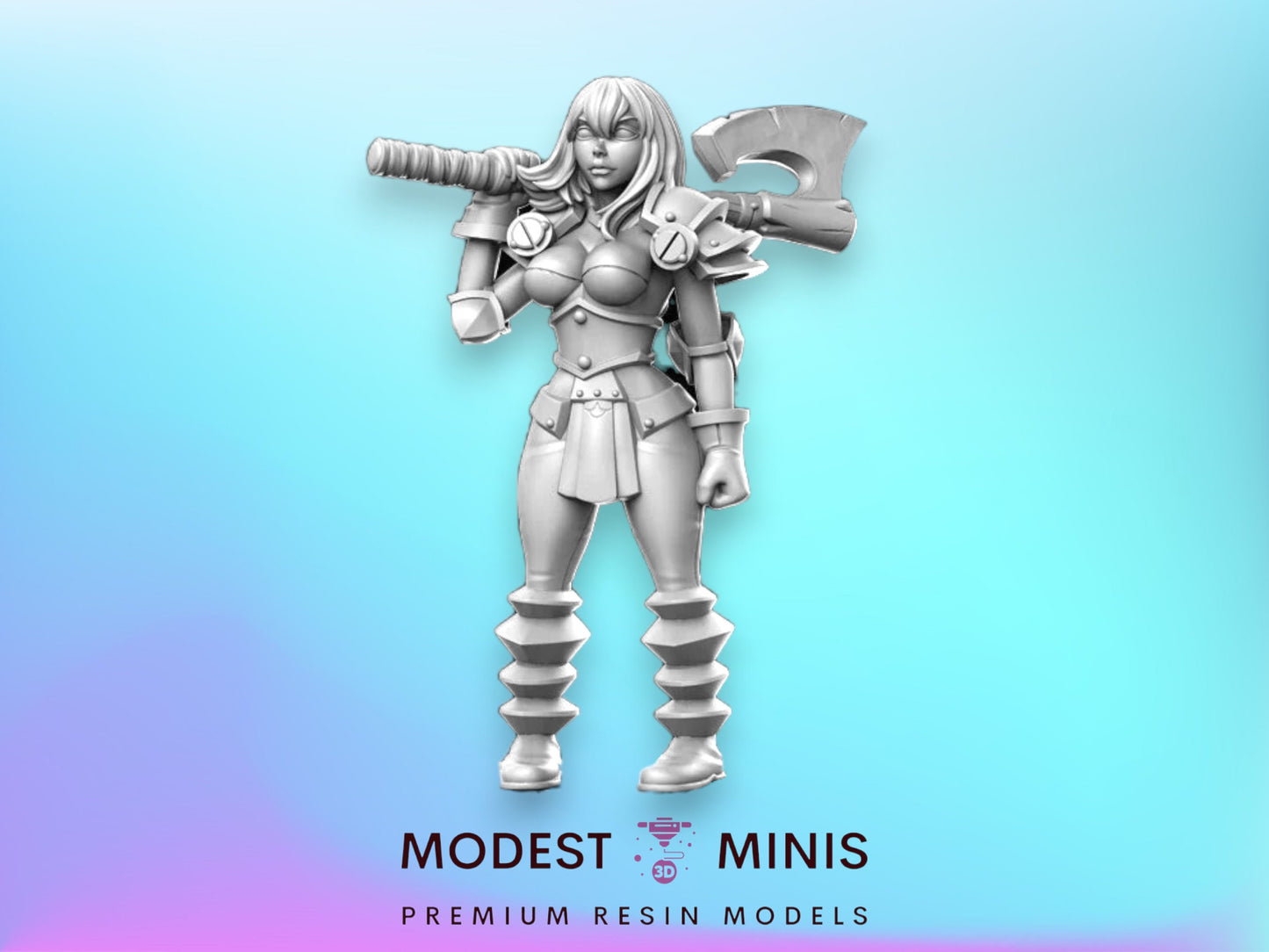 Heroine Quest Chaos 3 Female - 28mm 32mm Scale DnD Miniature | Dungeons and Dragons | RN Estudio