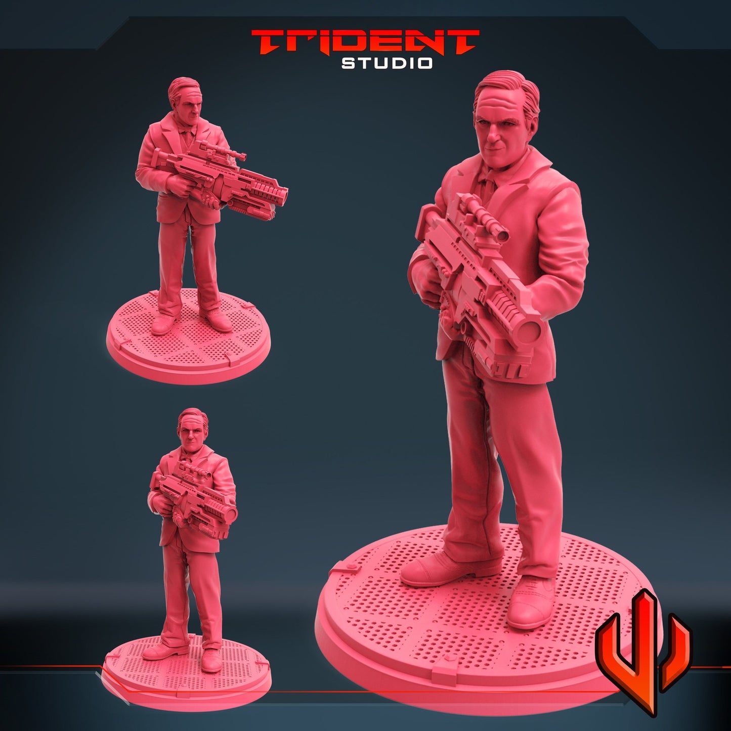 Agent A - 40mm  Miniature | Crisis Protocol Proxy | Trident