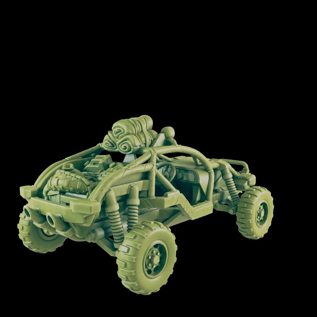 EC3D Badlands Buggy 1 | 28mm - 54mm Scale | Survivor Terrain | Fantasy Scatter | Sci Fi Terrain | EC3D Badlands