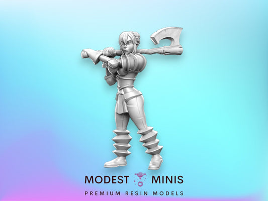 Heroine Quest Chaos Female 1 - 28mm 32mm Scale DnD Miniature | Dungeons and Dragons | RN Estudio