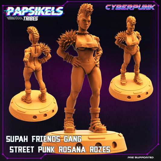 Cyberpunk Rosana Rozes - 32mm Scale Alien Miniature  | Law Upholders | Papsikels