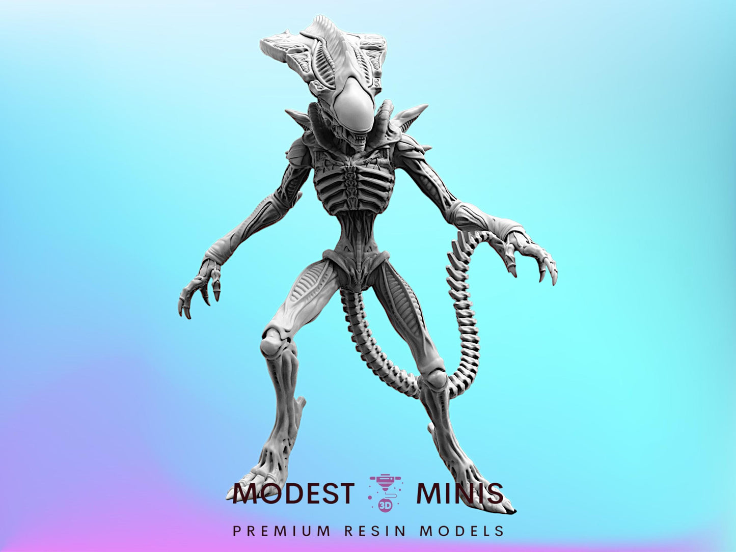 Elite Xeno Praetorian 5 - 32mm Scale Alien Miniature | RPG | Sci fi | AvP | Role Playing | DnD | Papsikel