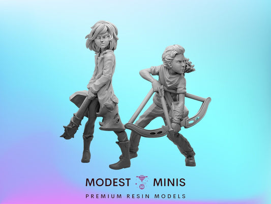 Survivor Children | 28mm - 100mm Scale Resin Mini | Zombicide | Vaultz