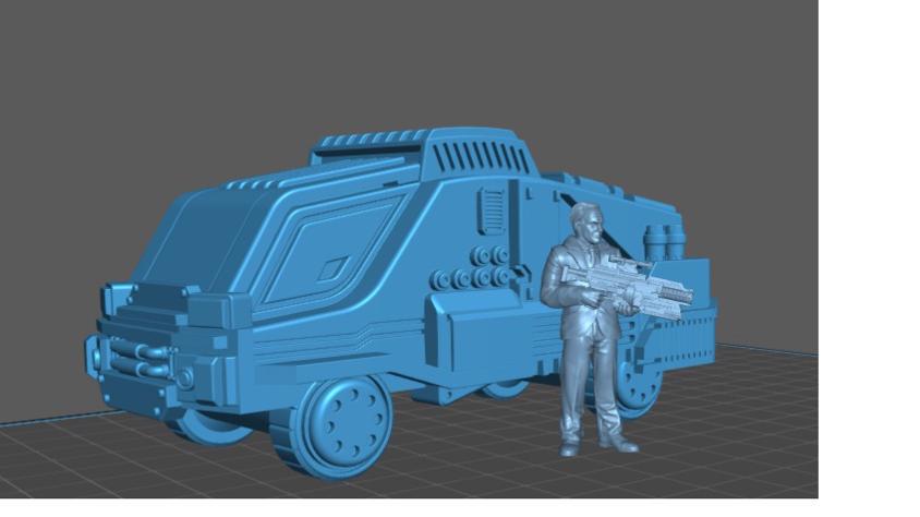 Bladerun Utility Truck - 28mm 32mm 40mm Scale Cyberpunk Miniature  |  Blade Runner | | Papsikels