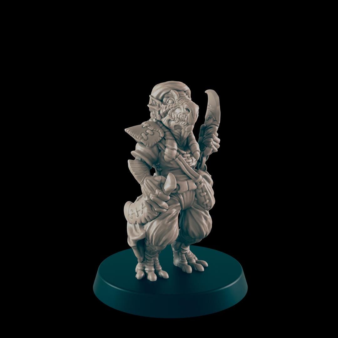 Dragonkin Commoners | 25mm - 100mm Scale | DnD | EC3D Fantasy Mini |  Everyday Folk