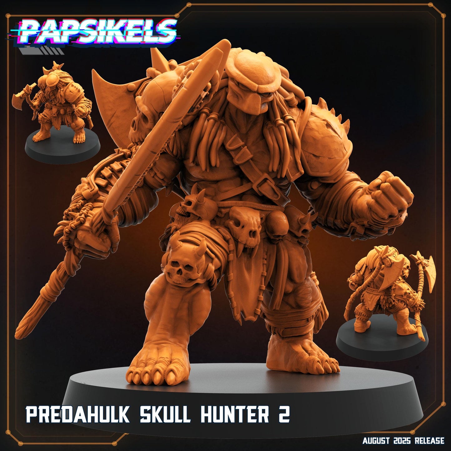 Predahulk Skull Hunter - Resin 3D Print Alien Miniature | RPG | Sci fi | Cyberpunk | Role Playing | DnD | Papsikel