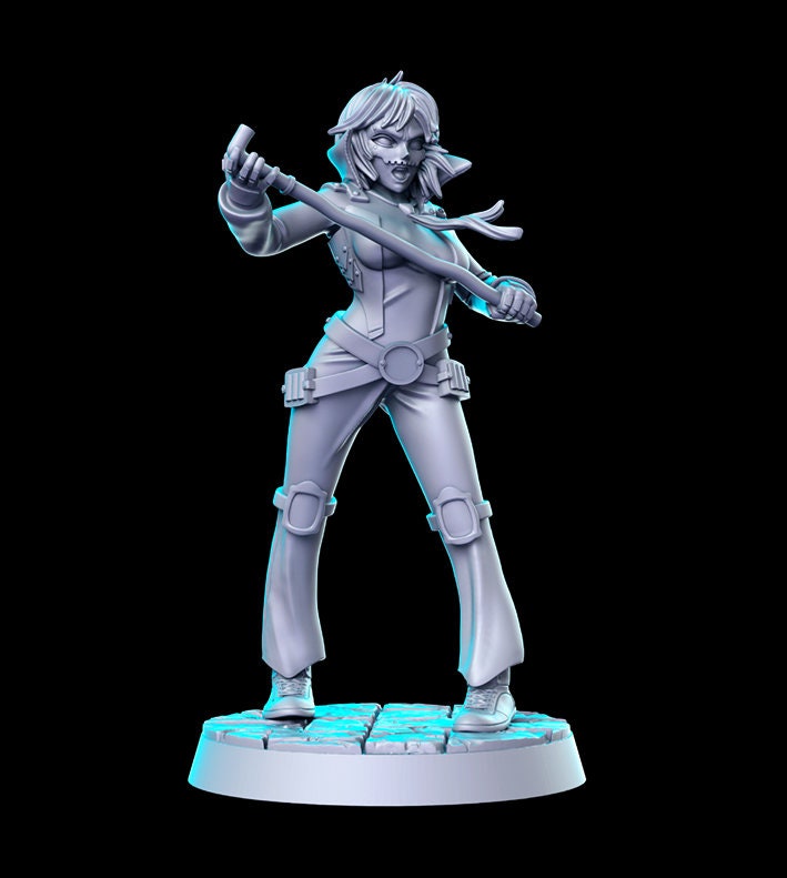 JRPG Female Ryuji - 28mm 32mm Scale DnD Miniature | Dungeons and Dragons | RN Estudio