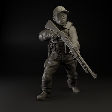 Modern US Police Set - 28mm Scale Resin Military Miniature | Zona Alfa | Spectre Ops Mini