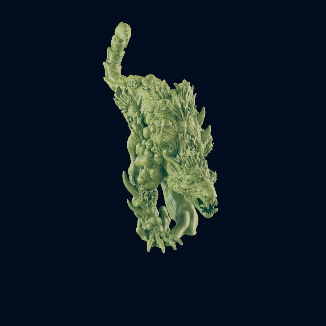 Mutated Wolf | 28mm - 100mm Scale Resin Mini - Survivors | Zombicide | Badlands | Vaultz