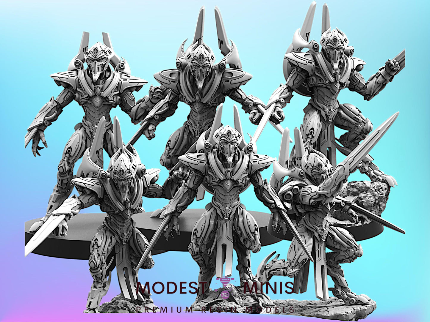 Independent Construct Purifier Sentinels - Resin 3D Print Alien Miniature | RPG | Sci fi | Cyberpunk | Role Playing | DnD | Papsikel
