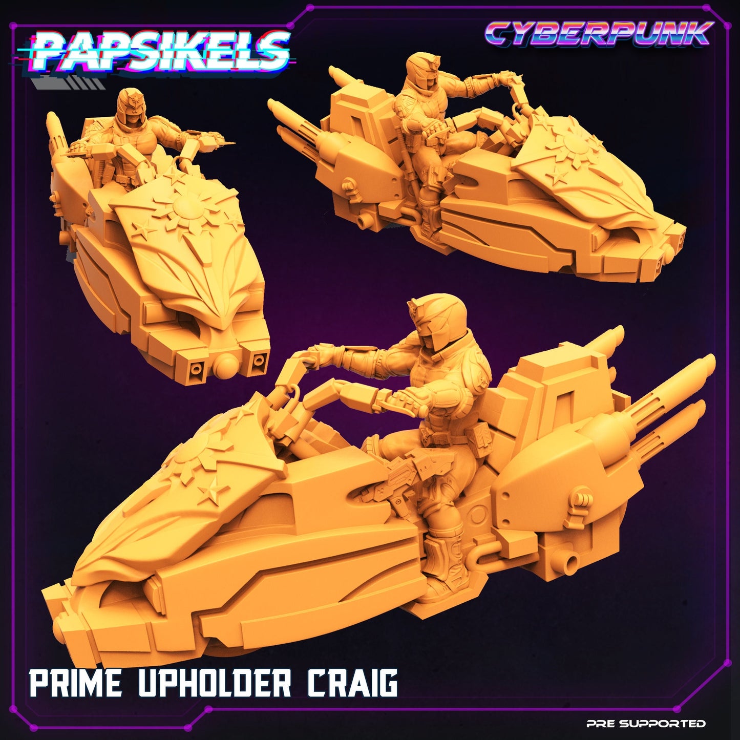 Cyberpunk Prime Uholder Craig - 32mm Scale Alien Miniature  | Law Upholders | Papsikels