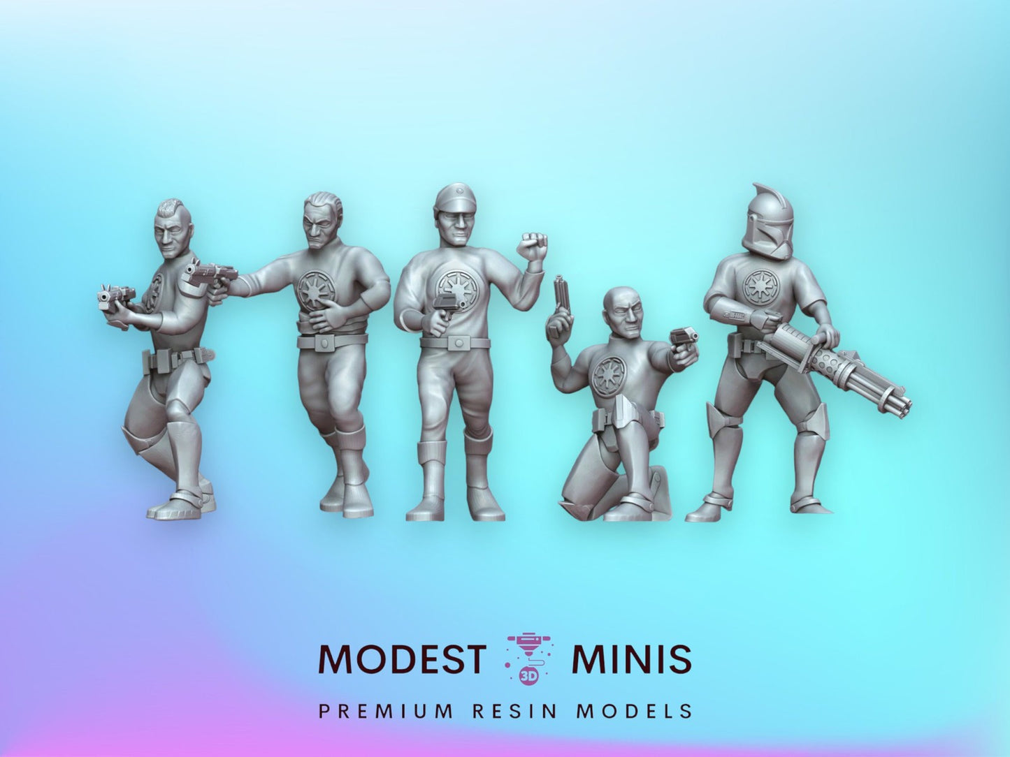 5pc Jailbreaker Clones Set - 28mm - 40mm Scale | DnD | Star Wars Fan Art