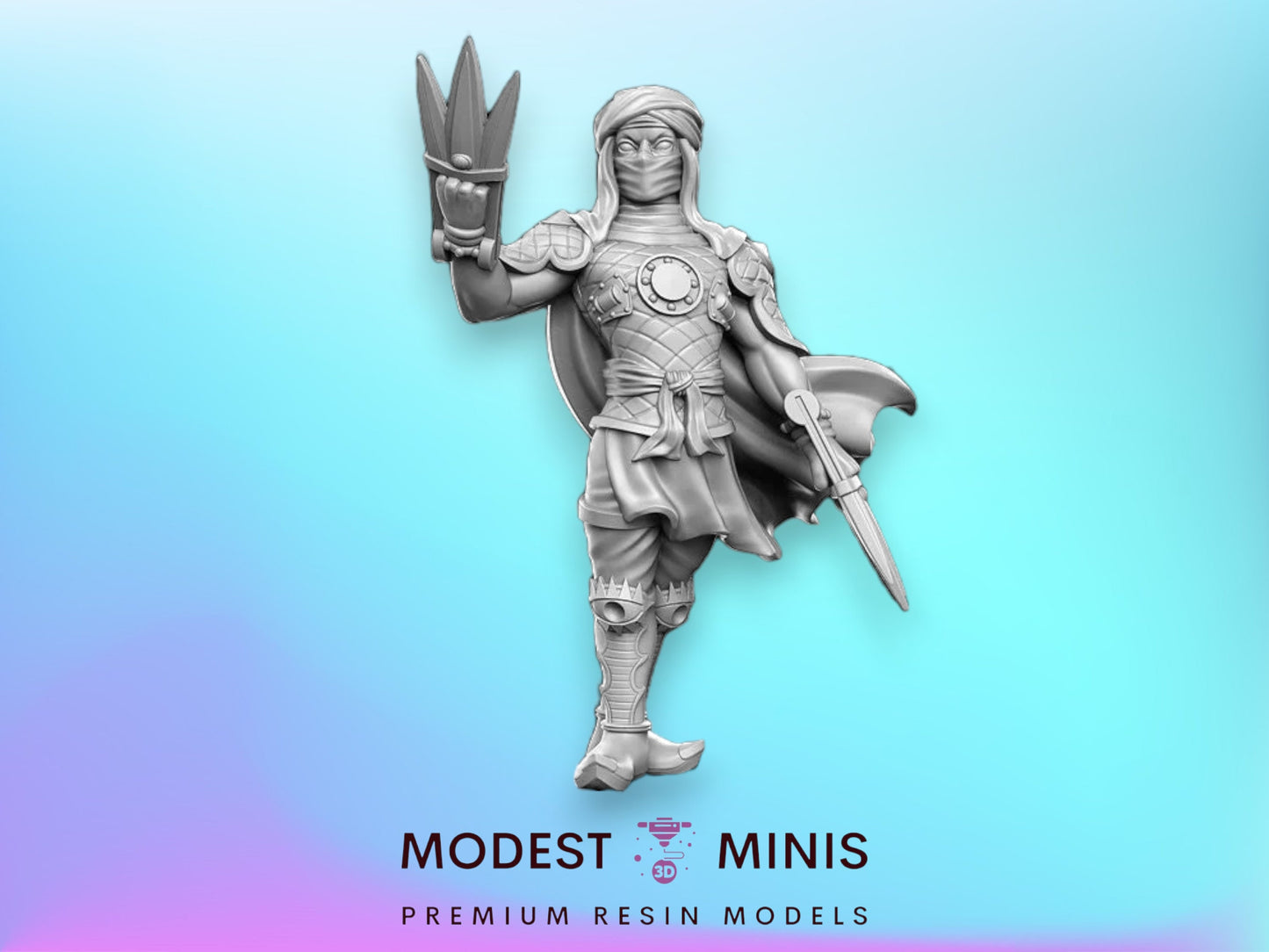 Zhalasar Mercenary - 32mm Scale DnD Miniature | Dungeons and Dragons | JRPG Mini - RN Estudio