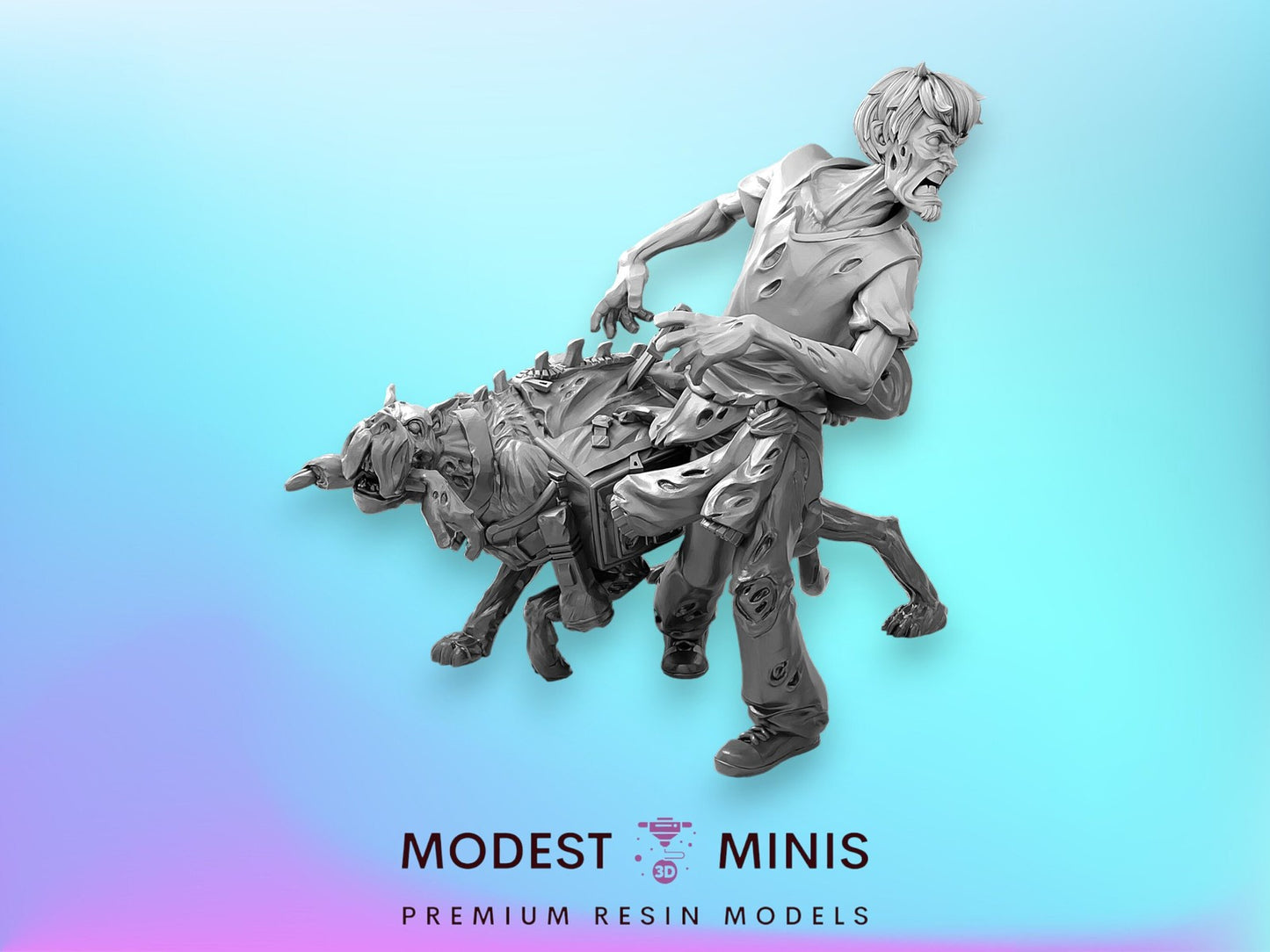 Zombie Mystery Gang Shag and Scoobs Resin Mini | Zombicide | Vaultz