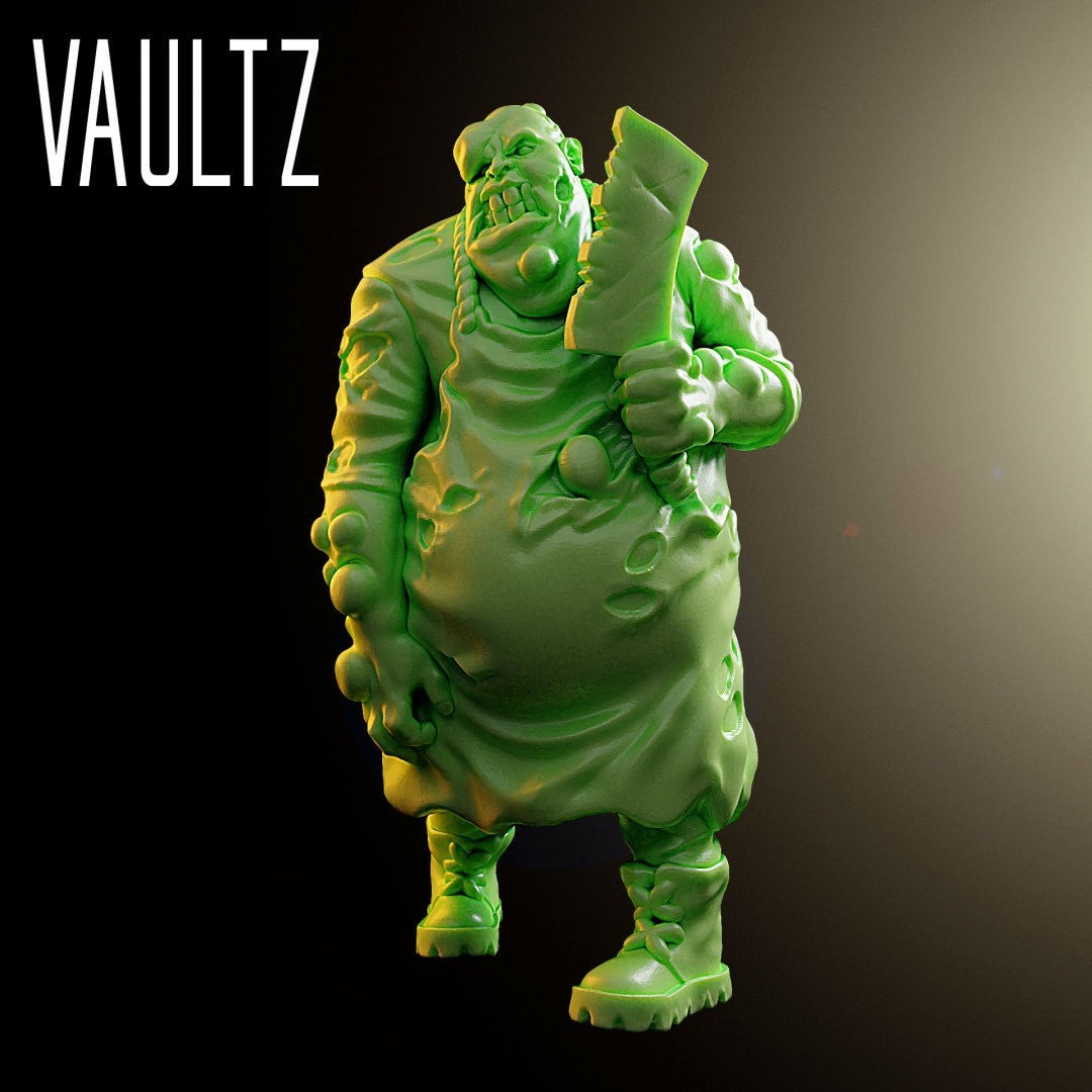 Zombie Toxic Fatty Butcher | 28mm - 100mm Scale Resin Mini | Zombicide | Vaultz