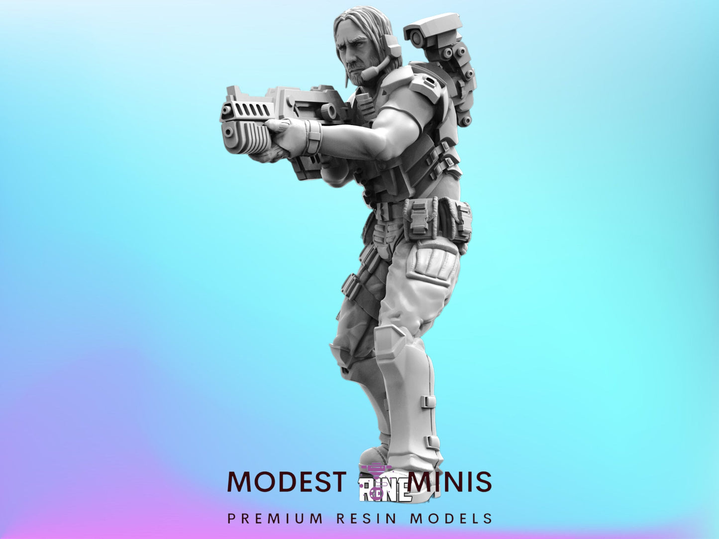 Colonial Marine John Winters 2 - 32mm Scale Alien Miniature | RPG | Sci fi | Cyberpunk | Role Playing | DnD | Papsikel