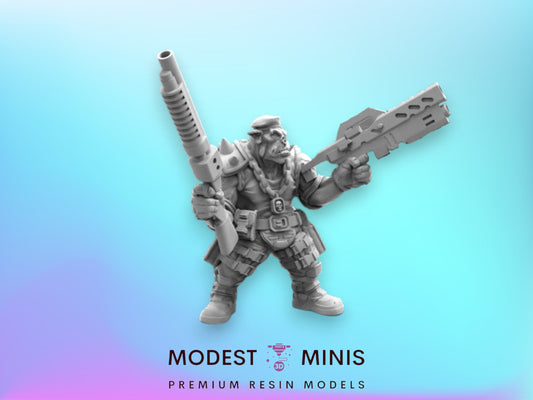 8pc Ugok Rebel Fighters Set - 32mm Scale Alien Miniature | RPG | Sci fi | Batang City | Role Playing | DnD | Papsikel