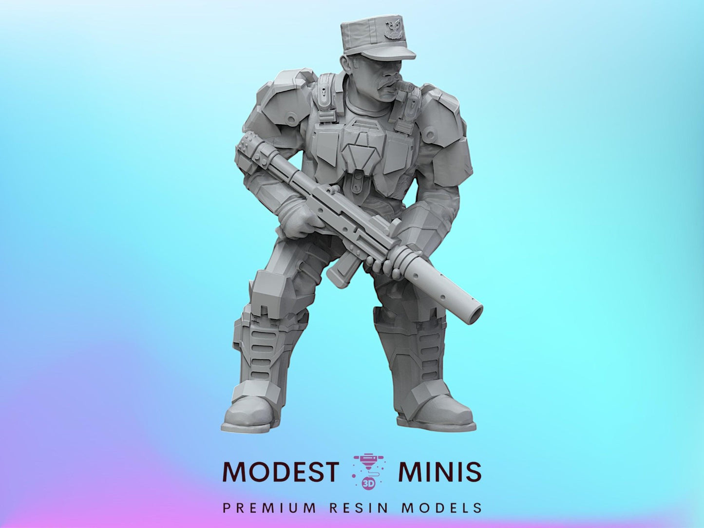 Sergeant J - 28mm 32mm 40mm  Black Remnant Babylon 5 Miniature