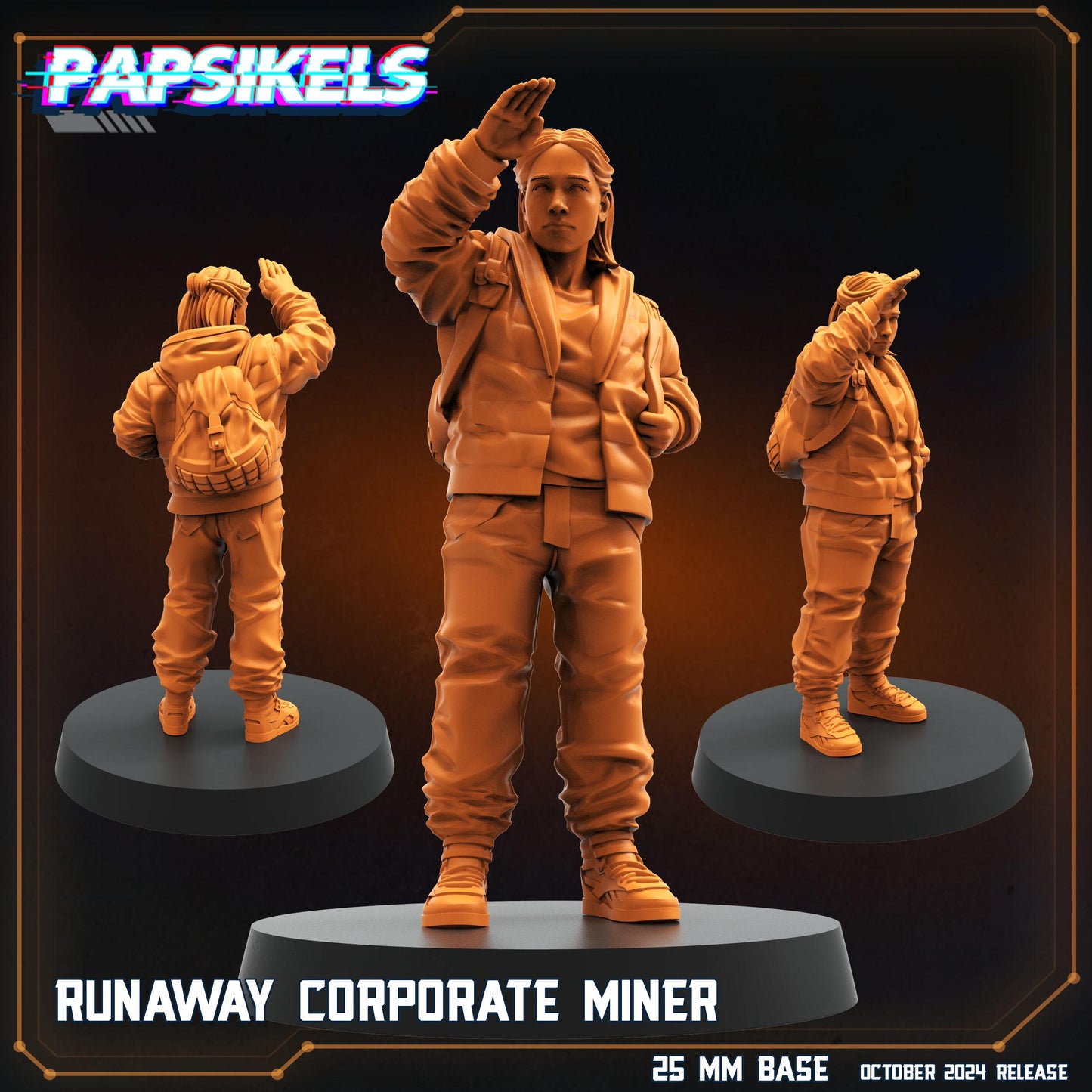 Miners - 32mm Scale Alien Miniature | RPG | Sci fi | Cyberpunk | Role Playing | DnD | Papsikel