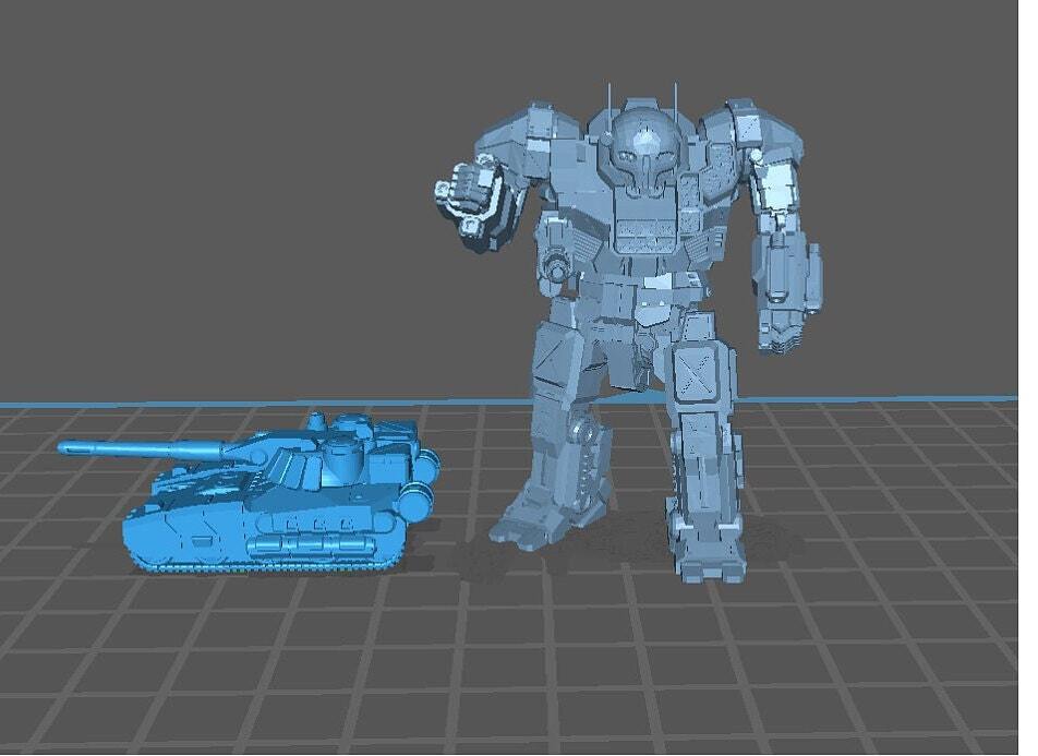 POEasy Tank Heavy Medium | 1:265 | 6mm Battletech Scale | Mecha | Sir Mortimer