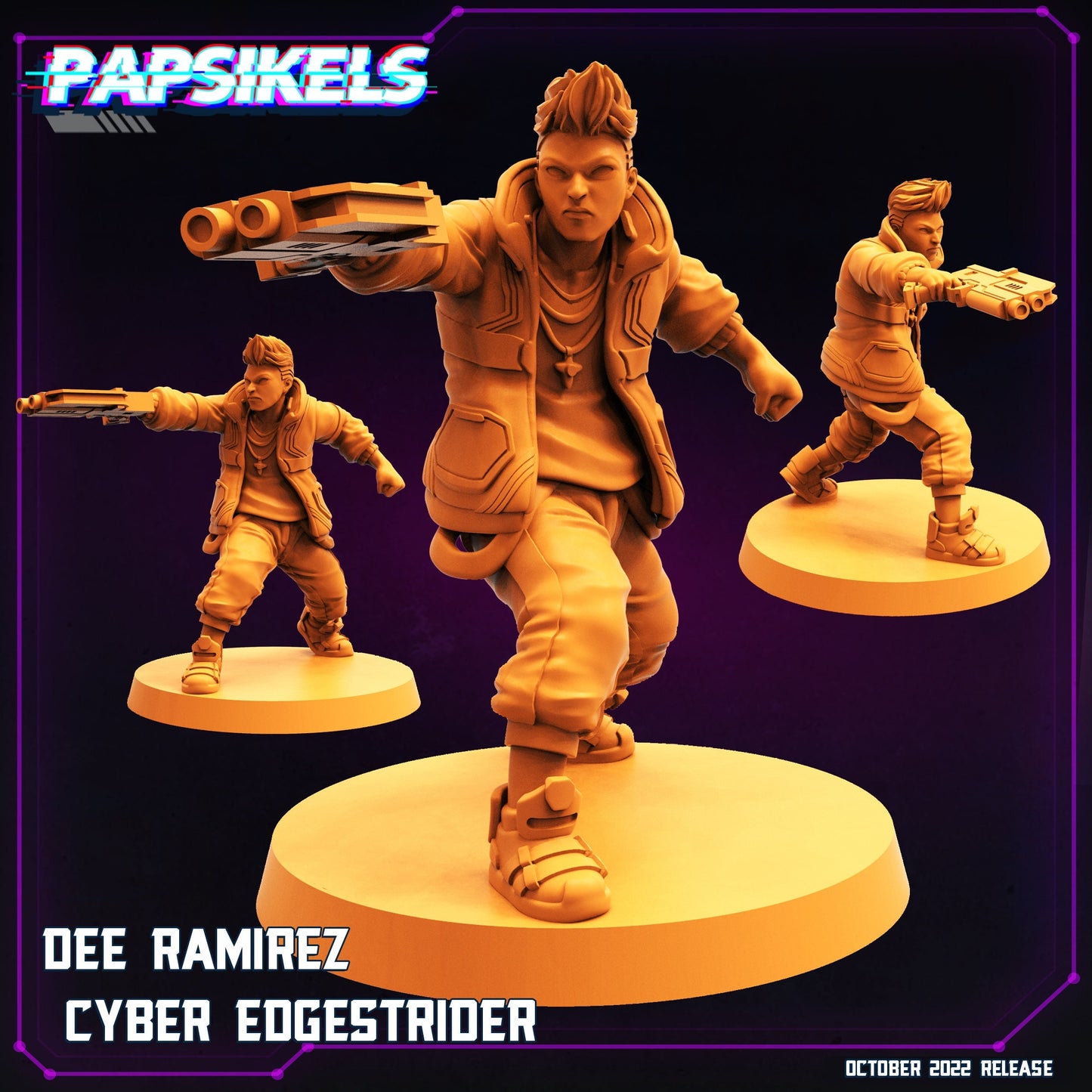 Dee Ramirez Cyberpunk - 32mm Scale Alien Miniature  | Batang City | Papsikels