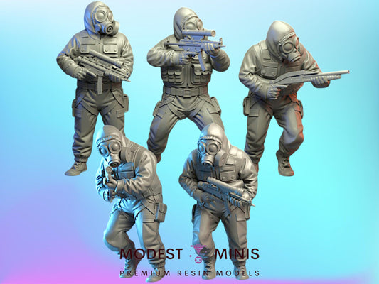 5pc SAS Embassy Siege - 28mm Scale Resin Military Miniature | Zona Alfa | Spectre Ops Mini