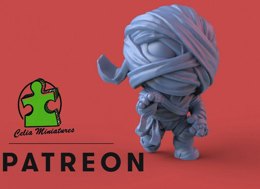 Chibi Mummy Monster - 28mm - 54mm Scale