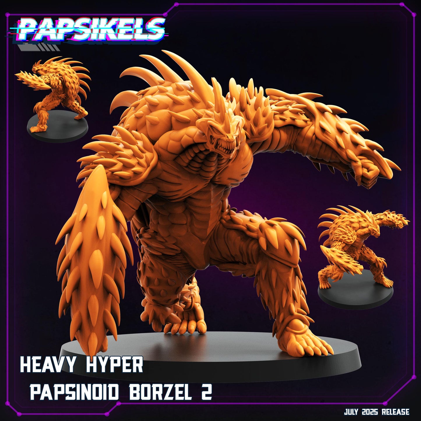 Heavy Hyper Papsinoid Borzel - Resin Cyberpunk Miniature  | Papsikels