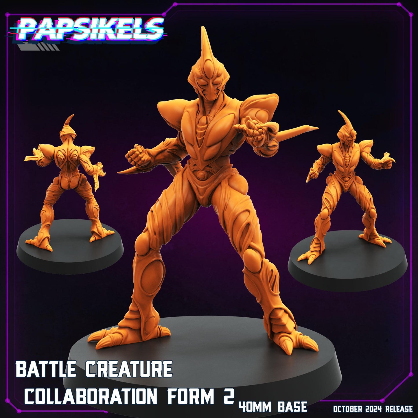 Battle Creature Collaboration Form - 32mm Scale Cyberpunk Mini  | Papsikels