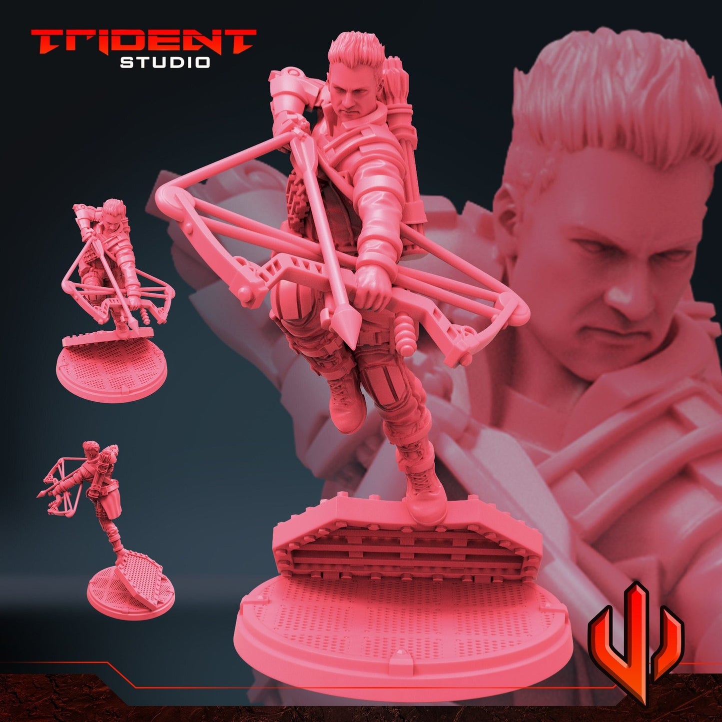 Ultimate Archer - 40mm  Miniature | Crisis Protocol Proxy | Trident