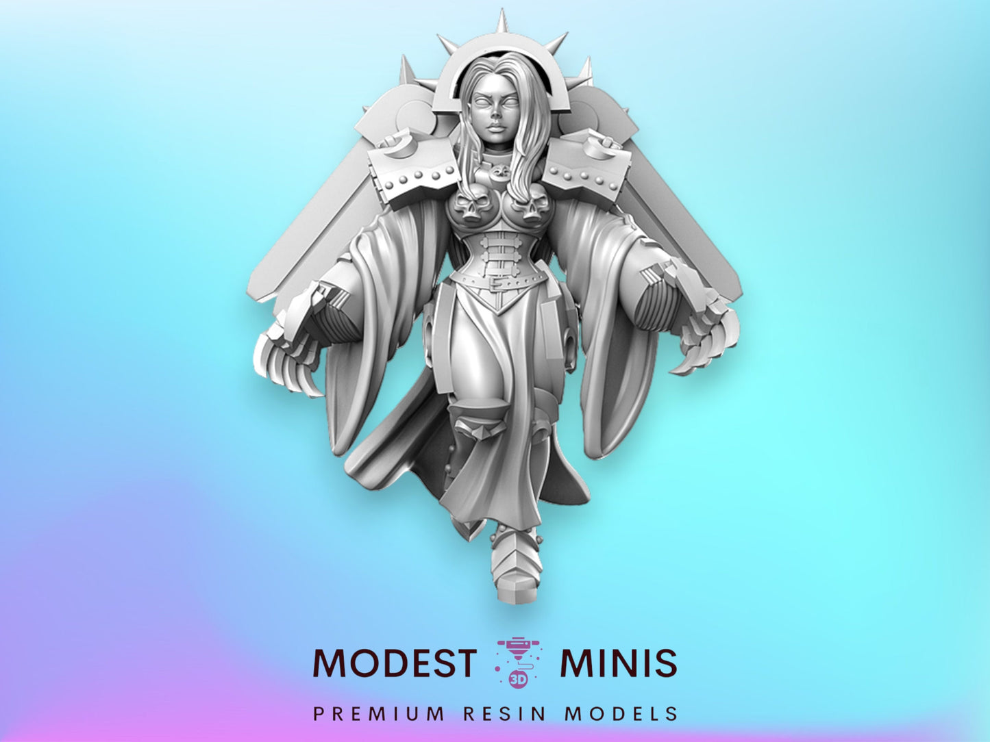 Monja9 - 28mm 32mm Scale DnD Miniature | Dungeons and Dragons | RN Estudio